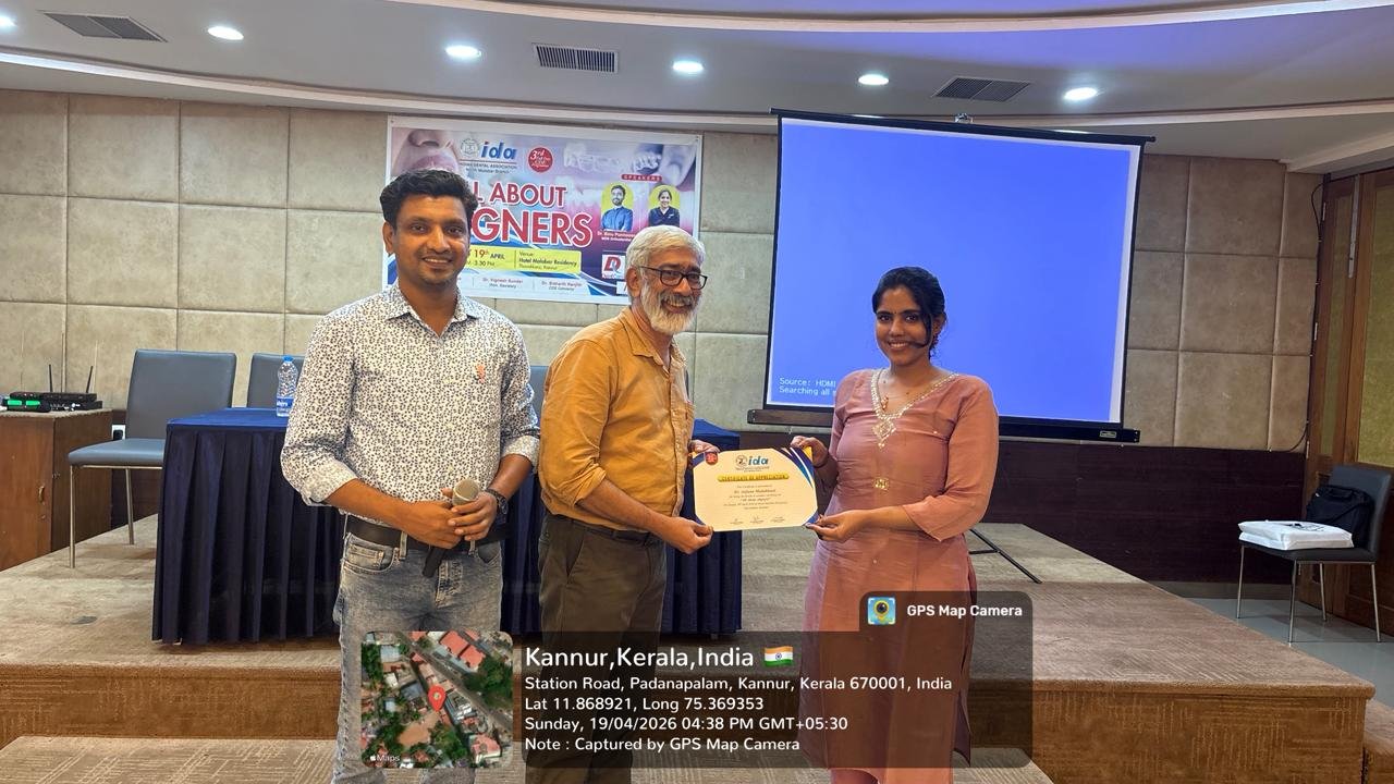 Dr. Anjuna Madakkuni At Indian Dental Association (IDA) Malabar Branch CDE program