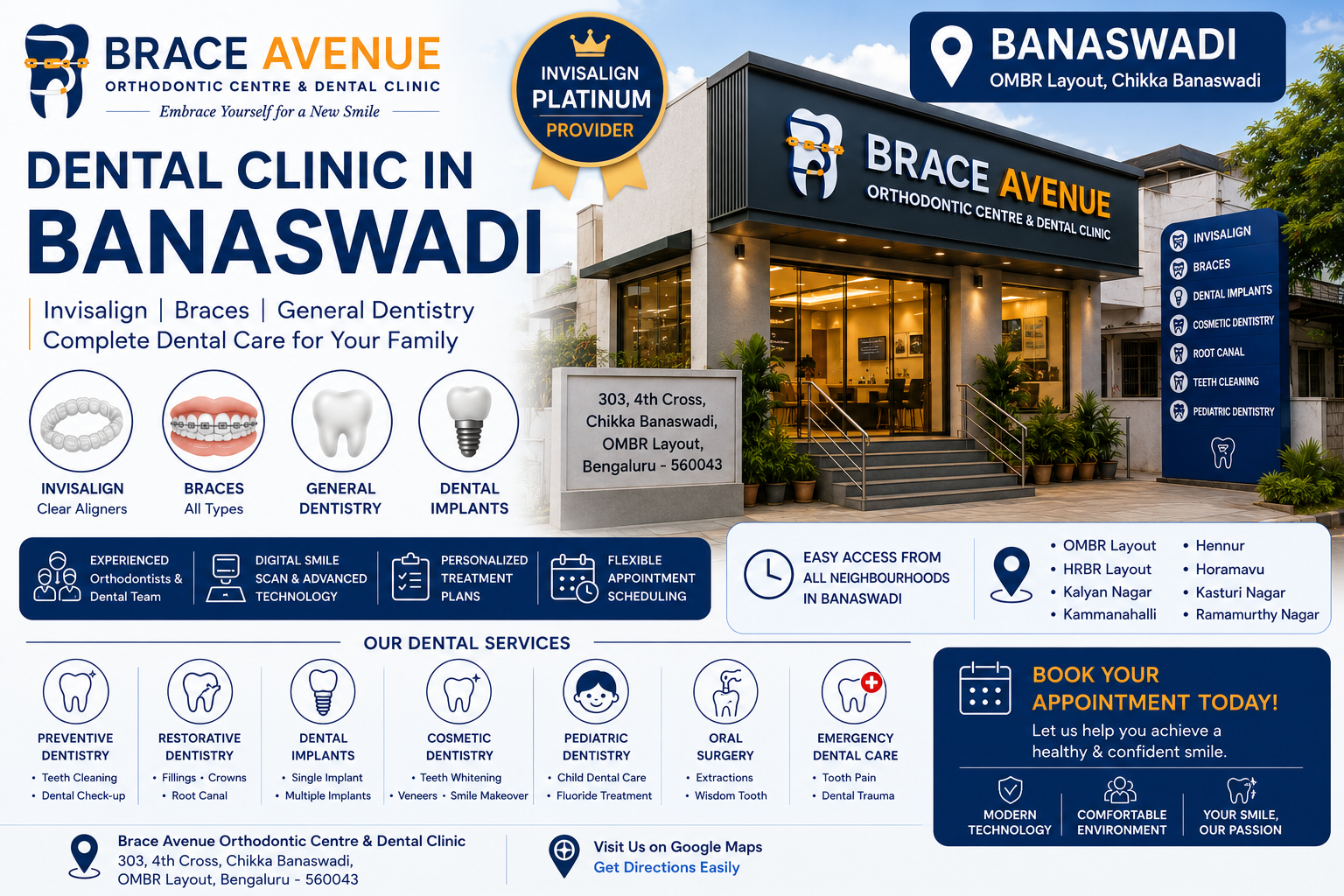 Best Dental clinic near banasawadi ,BraceAvenue Orthodontic Centre And Dental clinic Bangalore