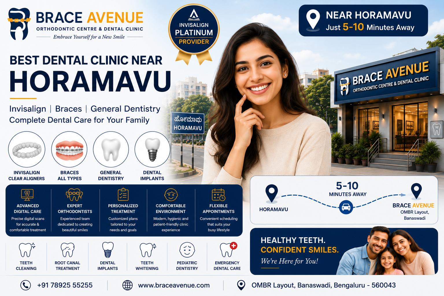 Best Dental clinic near Horamavu, Bangalore ,BraceAvenue Orthodontic Centre And Dental clinic Bangalore